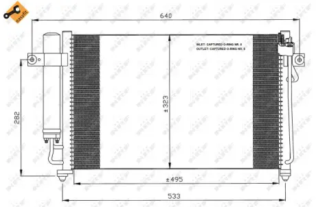 Конденсер кондиционера NRF 35476