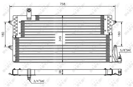Конденсер кондіционера VW Passat 88- NRF 35534