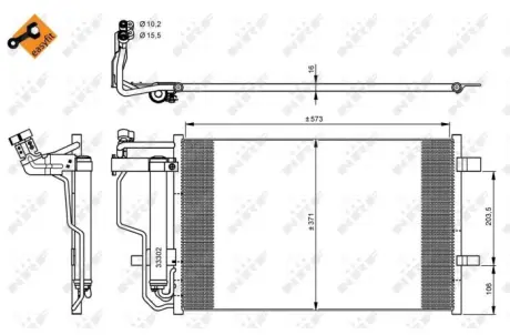 Радіатор кондиціонера NRF 35922