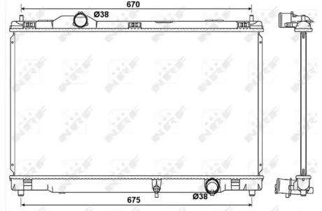 Радіатор охолодження LEXUS GS 05- NRF 53039