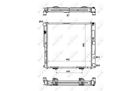 Радіатор охолодження MB E-class (W124) 2.0/2.2 92-95 (M111) NRF 53876