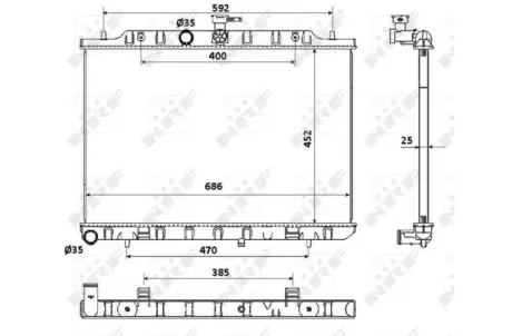 Радіатор охолодження NRF 53911