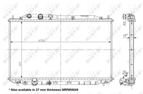 Радіатор охолодження NRF 56050