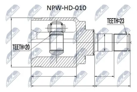 Шрус полуоси NTY NPWHD010