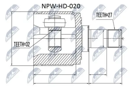 Шрус полуоси NTY NPWHD020