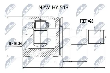 Шрус полуоси NTY NPWHY513