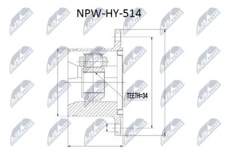 Шрус полуоси NTY NPWHY514