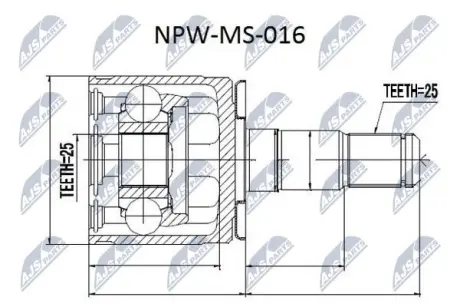 Шрус полуоси NTY NPWMS016