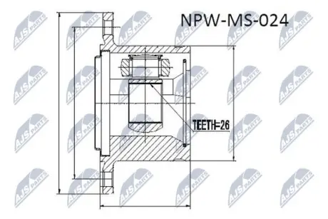 Шрус полуоси NTY NPWMS024