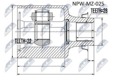 ШРКШ внутр. правий MAZDA 3 (вир-во) NTY NPW-MZ-025