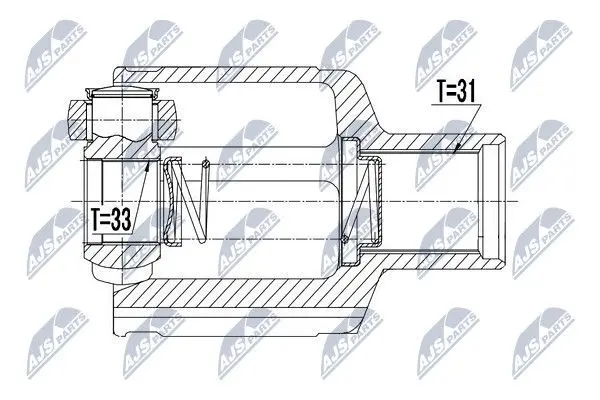 ШРКШ ВНУТРІШНІЙ ПРАВИЙ DUSTER (вир-во) NTY NPW-RE-060 (фото 1)