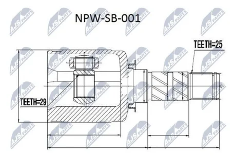 Шрус полуоси NTY NPWSB001