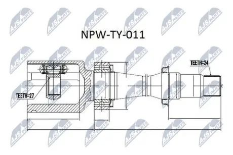 Шрус полуоси NTY NPWTY011
