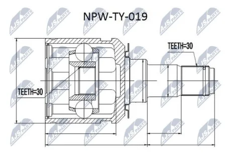 Шрус полуоси NTY NPWTY019