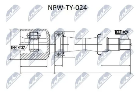 Шрус полуоси NTY NPWTY024