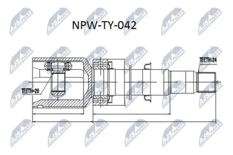 Шрус полуоси NTY NPWTY042