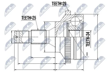 Шрус зовнішній NTY NPZCT010