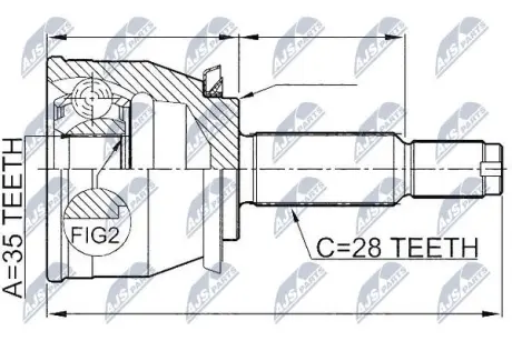 Шрус півосі NTY NPZDW026
