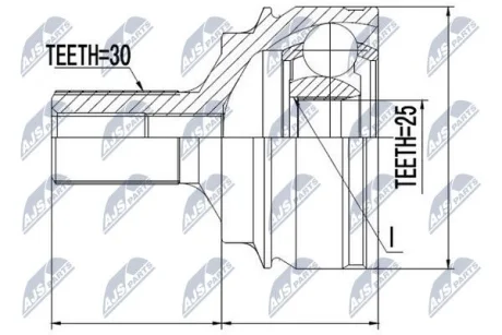 Шрус внешний NTY NPZME016