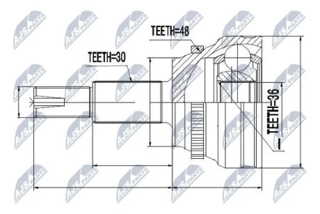 Шрус полуоси NTY NPZTY066