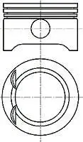 Поршень з кільцями OPEL 73,00 1,0 12V X10XE/Z10XE (вир-во Nural) NURAL 87-102707-00 (фото 1)