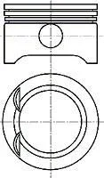 Поршень з кільцями OPEL 73,00 1,0 12V X10XE/Z10XE (вир-во Nural) NURAL 87-102707-00