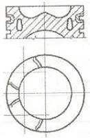 Поршень з кільцями PSA 85,0 DW10UTED4 2.0HDi 16V 2003- NURAL 87-114700-40