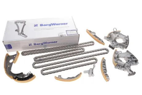Комплект ланцюга ГРМ Audi A4/A6/A8 2.4/3.2 04-10 (ланцюг + елементи)(BorgWarner) OEM 06E198229A_KIT