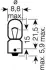 ЛАМПА 12V 5W BA9s FS STANDARD - знято з виробництва ="" OSRAM 3860 (фото 2)
