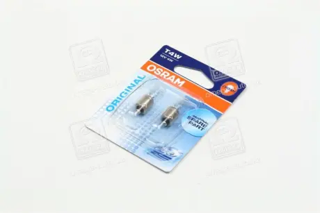 ЛАМПА T4W 12V 4W BA9s BLI STANDARD - заміна на 3893-2BL ="" OSRAM 3893-02b