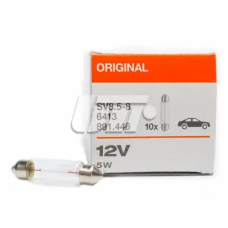 ЛАМПА 12V 5W SV8.5-8 FS STANDARD (41 мм) ="" OSRAM 6413