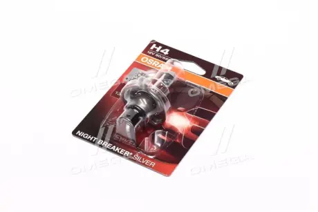 ЛАМПА H4 12V 60W P43t BLI Silverstar 2.0 NIGHT BREAKER SILVER - заміна на 64193NBS-1BL ="" OSRAM 64193NBS-01b