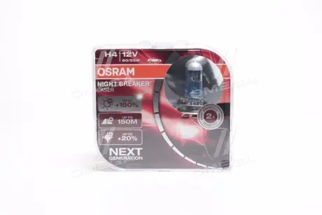ЛАМПА H4 12V 60/55W P43T Box NIGHT BREAKER LASER NG ="" OSRAM 64193NLHCB