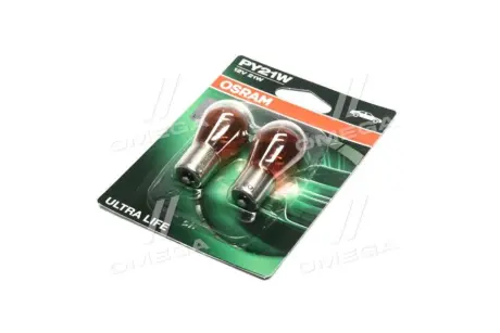 ЛАМПА 21W 12V BAU15S10XBLI2LF ULTRALIFE - заміна на 7507ULT-2BL ="" OSRAM 7507ULT-02b
