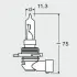 ЛАМПА HIR 65W 12V PX20D 10X10X1 =&quot;&quot; OSRAM 9011 (фото 3)
