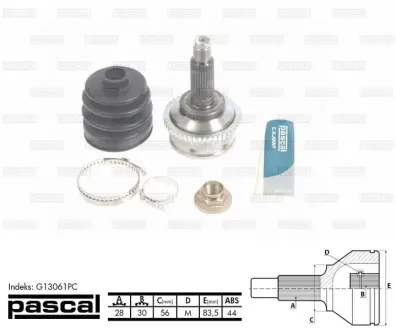 ШРУС PASCAL G13061PC