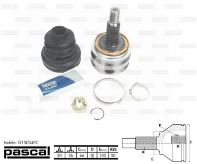 Шарнір, приводний вал PASCAL G15054PC