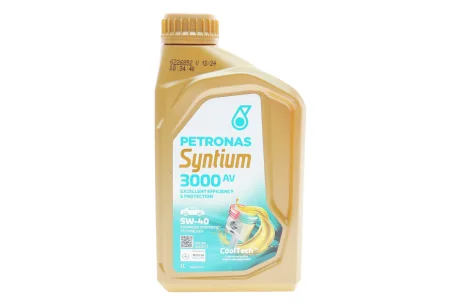 Олива 5W40 SYNTIUM 3000 AV (1L) (VW 505.00/505.01/MB 229.51/RN0700/RN0710)(API SN) (ACEA C3) PETRONAS Petronas 70179E18EU