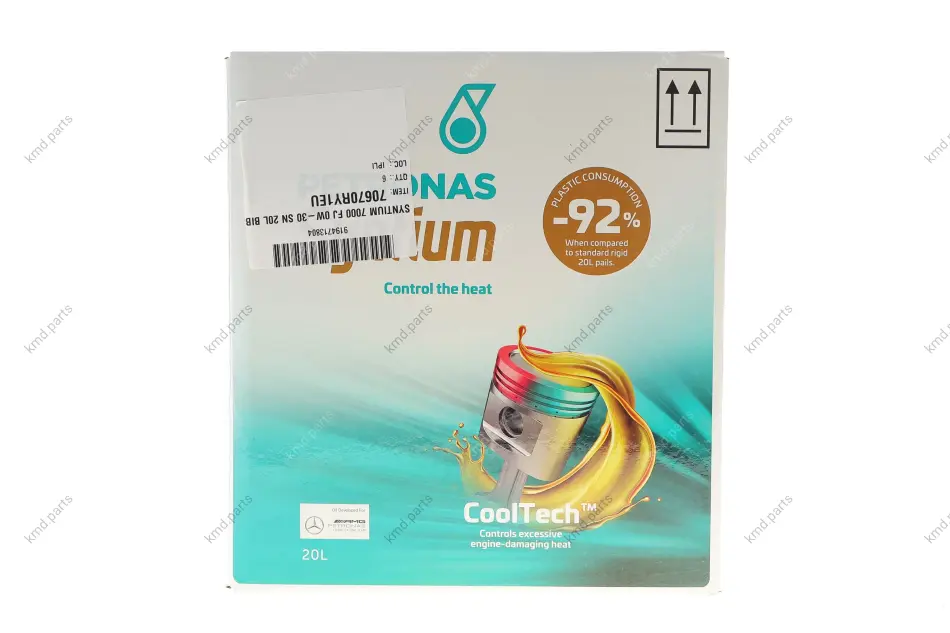 Олива 0W30 SYNTIUM 7000 FJ (20L) (Ford WSS-M2C950-A/Jaguar Land Rover STJLR.03.5007) (ACEA C2) упаковка BiB PETRONAS Petronas 70670RY1EU (фото 1)