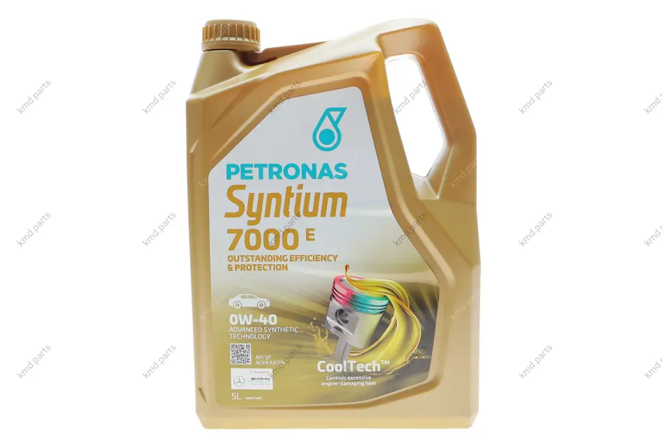 Олива 0W40 SYNTIUM 7000 E (5L) (MB 229.5/MB 229.3/VW 502.00/505.00/LL-01/RN0710/Ford WSS-M2C937-A) PETRONAS Petronas 70722M12EU (фото 1)
