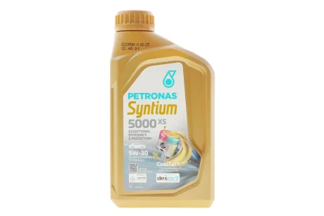 Олива 5W30 SYNTIUM 5000 XS (1L) GM Dexos 2 (API SN/ACEA C2/C3) заміна для 70660E18EU PETRONAS Petronas 70956E18EU