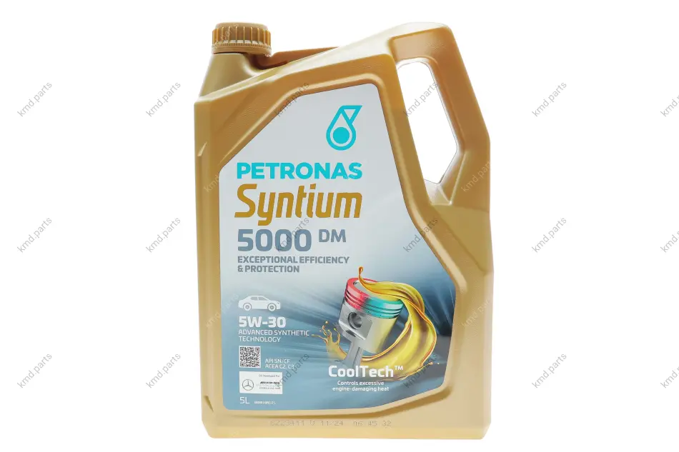 Олива 5W30 SYNTIUM 5000 DM (5L) (MB 229.51/MB 229.52/VW 505.00/505.01/LL-04/RN0700/RN0710) PETRONAS Petronas 70957M12EU (фото 1)