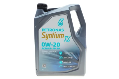 Олива 0W20 SYNTIUM X ACEA C5 API SP (5L) PETRONAS Petronas 70980M12EU
