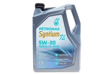 Олива 5W30 SYNTIUM X ACEA C2/C3 API SP (5L) (RN0700//RN0710/PSA B71 2290/RN17/M2C913-D/VW 505.00/505.01) PETRONAS Petronas 70982M12EU