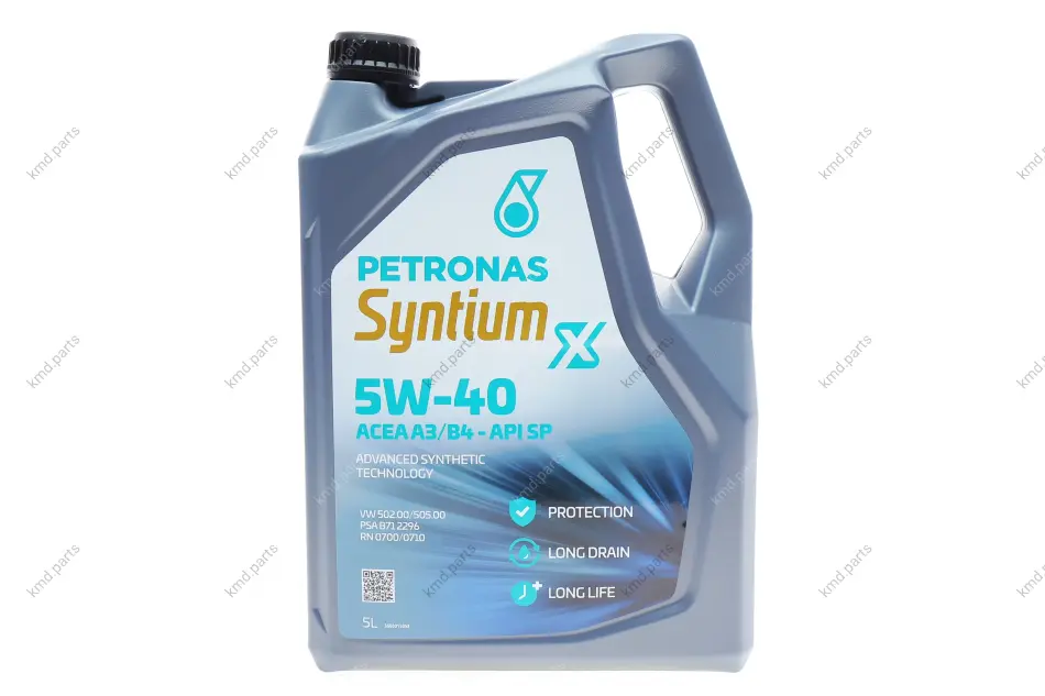 Олива 5W40 SYNTIUM X ACEA A3/B4 (5L) (VW502 00/505 00/RN0700/0710/PSA 2296) PETRONAS Petronas 70983M12EU (фото 1)