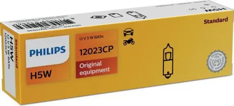 Автомобiльна лампа: 12 [В] H5W Vision 5W цоколь BA9s PHILIPS 12023CP