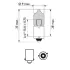 Автомобiльна лампа: 12 [В] H6W BlueVision ultra 6W цоколь BAX9s PHILIPS 12036BVCP (фото 3)