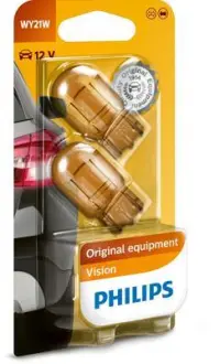 Автомобiльна лампа: 12 [В] (к-кт 2шт) WY21W Vision 21W цоколь WX3x16d PHILIPS 12071B2