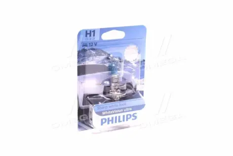 Авто лампа / 1 шт. / 12V / 55W / тип: H1 / цоколь: P14,5s / 3700K / 1550 lm / PHILIPS 12258WVUB1