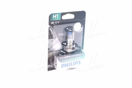 Авто лампа / 1 шт. / 12V / 55W / тип: H1 / цоколь: P14,5s / 3450K / 1550 lm / PHILIPS 12258XVPB1